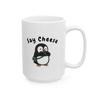 Say Cheese Penguin Ceramic Mug, (11oz, 15oz)