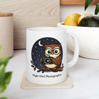 Night Owl Ceramic Mug – Cute Owl Coffee Cup (11oz, 15oz)
