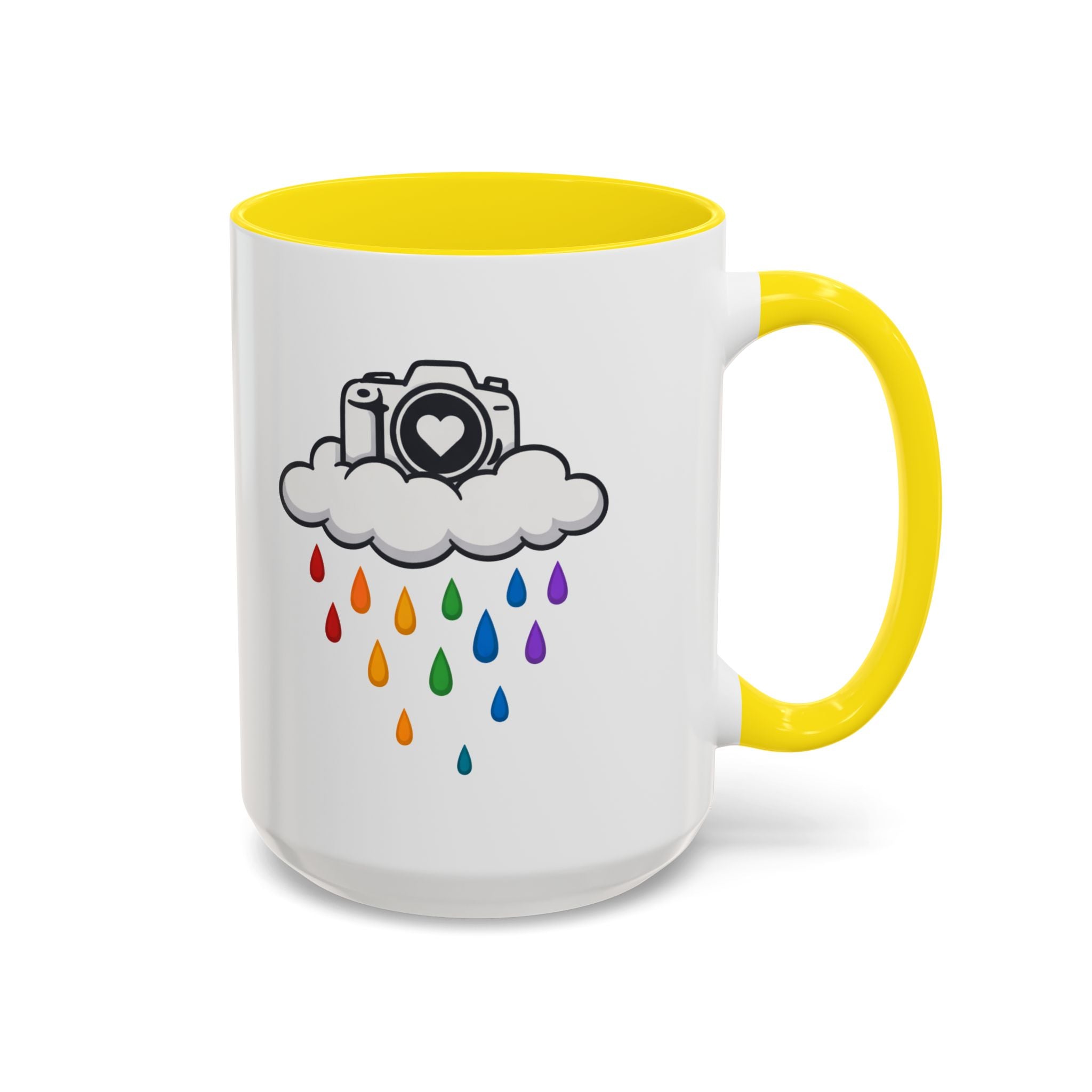 Rainbow Camera Coffee Mug — Photography Lover Accent Mug (11/15oz)