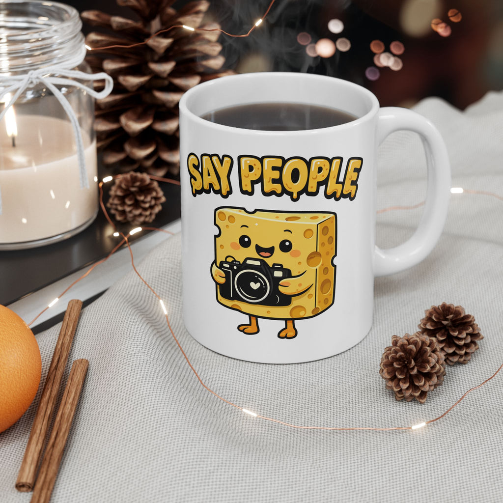 "Say People" Cheese Block Coffee Cup (11oz, 15oz)