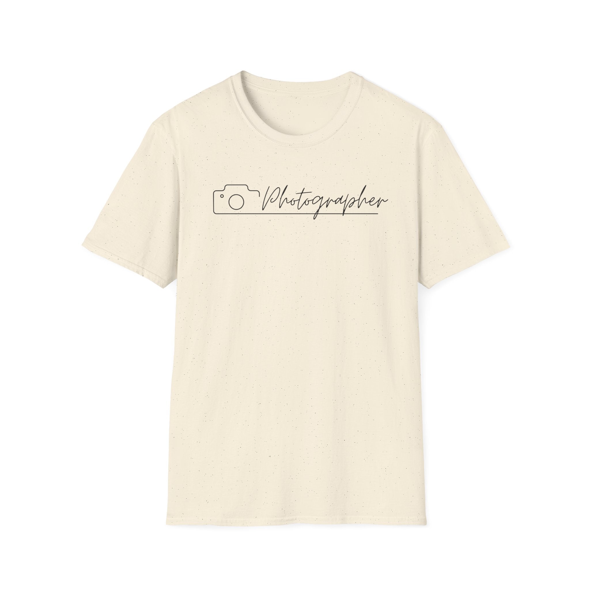 Photographer Script Camera T‑Shirt — Minimal Photography Tee for Photographers & Photo Lovers