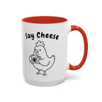 Chicken With Camera Accent Coffee Mug (11, 15oz)