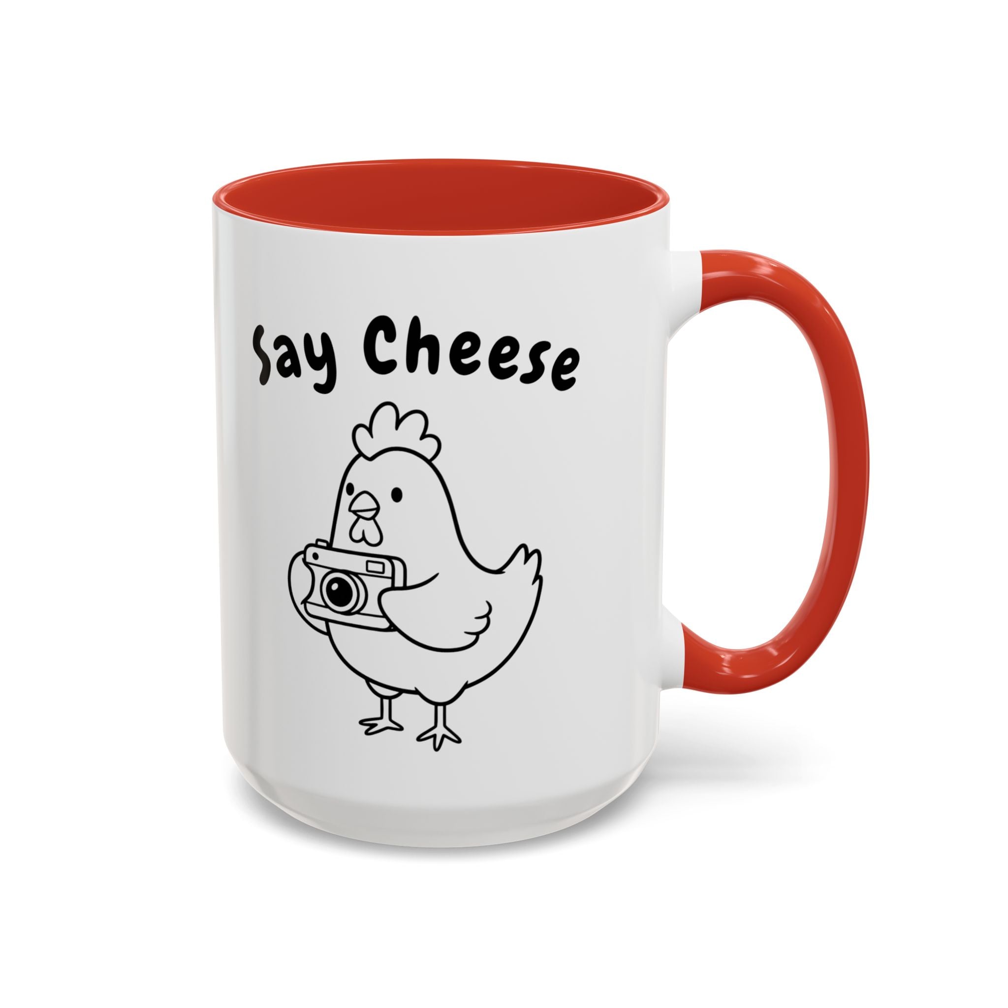 Chicken With Camera Accent Coffee Mug (11, 15oz)