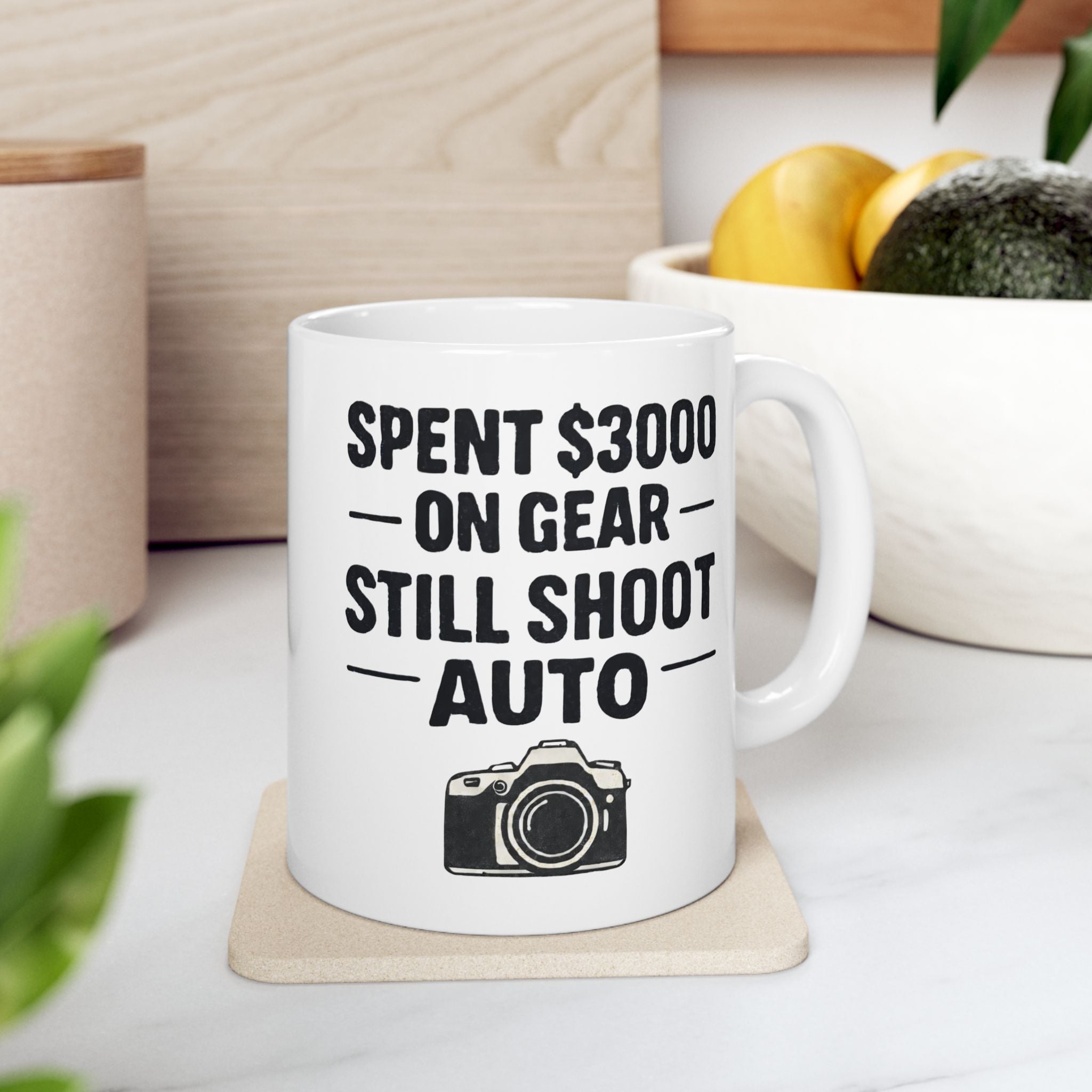 'Spent $3000 On Gear Still Shoot Auto' Coffee Cup (11oz & 15oz)