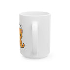 Cute Orange Kitten Ceramic Mug — "Ready. Set. Shoot" Coffee Cup (11oz, 15oz)