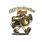 Off for Another Shot Sticker — Retro Camera Photography Vinyl Sticker