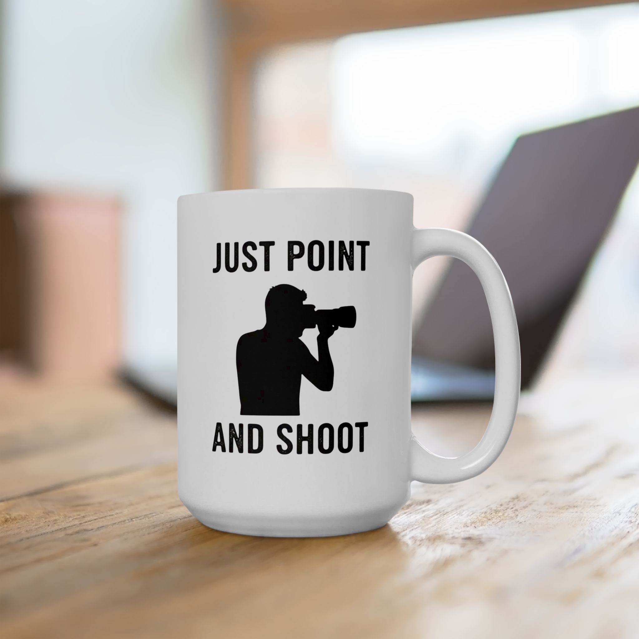 'Just Point and Shoot' Coffee Cup (11oz & 15oz)