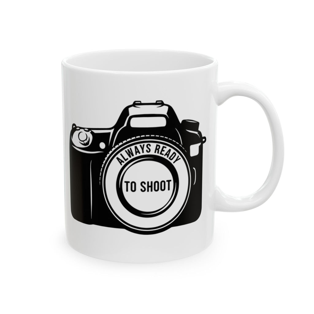 Camera Illustration Ceramic Mug — Photographer Gift Coffee Cup (11oz, 15oz)