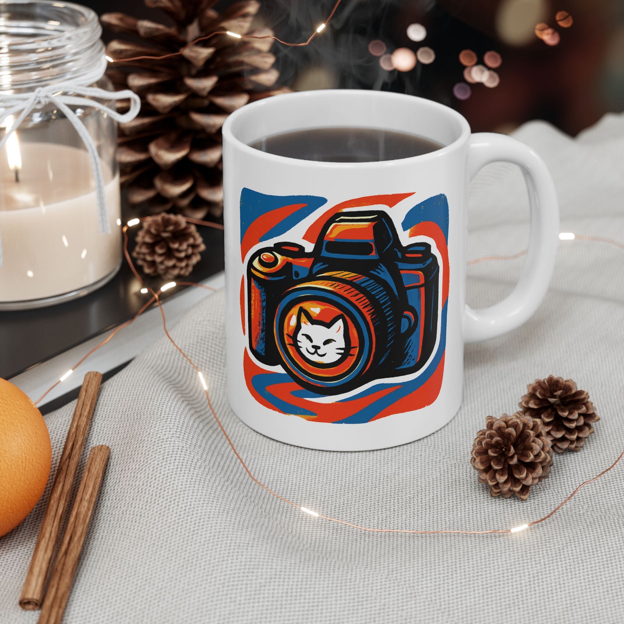 Northwest Coast Style Ceramic Mug — Bold Raven Art Coffee Cup (11oz/15oz)