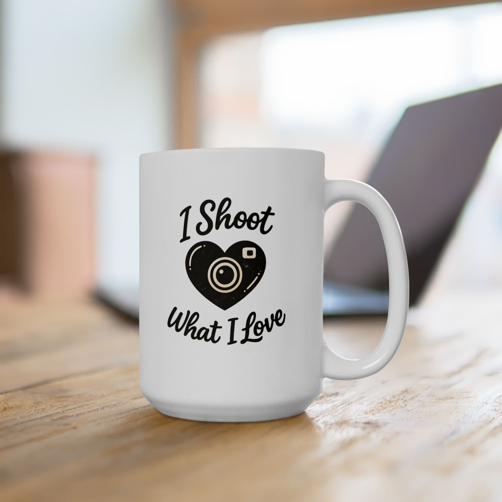 'I Shoot What I love' Heart Coffee Cup (11oz & 15oz)