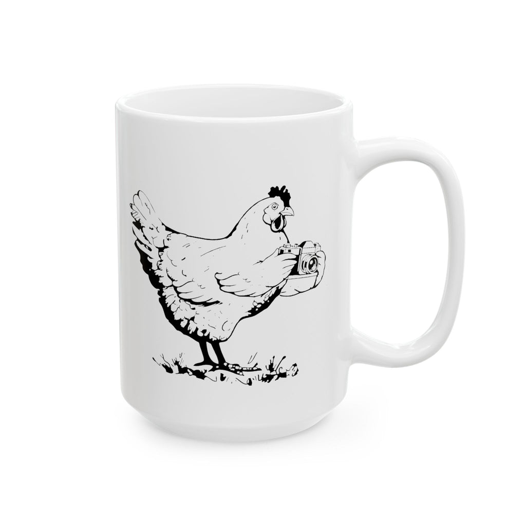 Photographer Chicken Ceramic Mug, (11oz, 15oz)