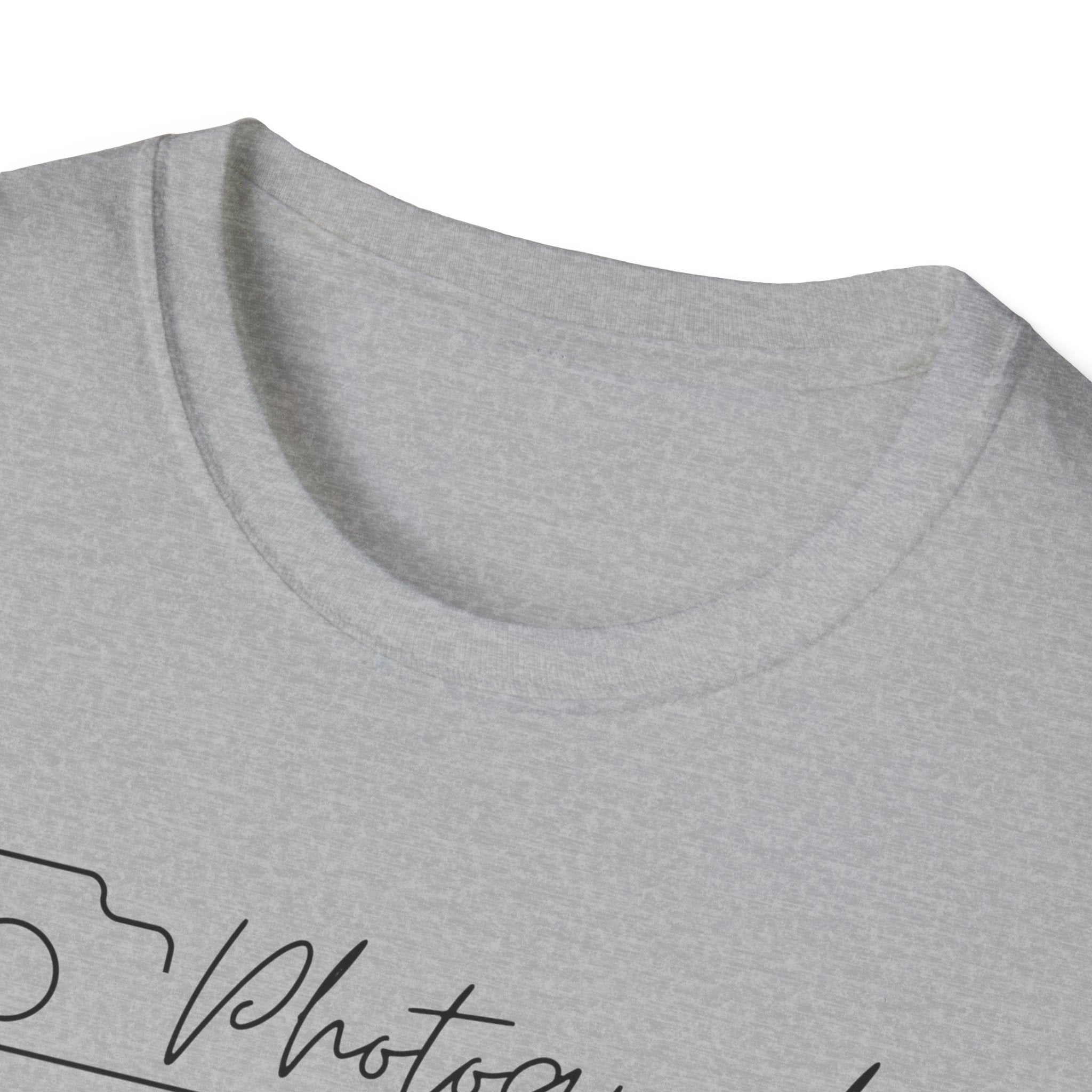 Photographer Script Camera T‑Shirt — Minimal Photography Tee for Photographers & Photo Lovers
