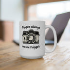 “Finger on the Trigger” Coffee Mug (11oz, 15oz)