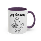 Chicken With Camera Accent Coffee Mug (11, 15oz)