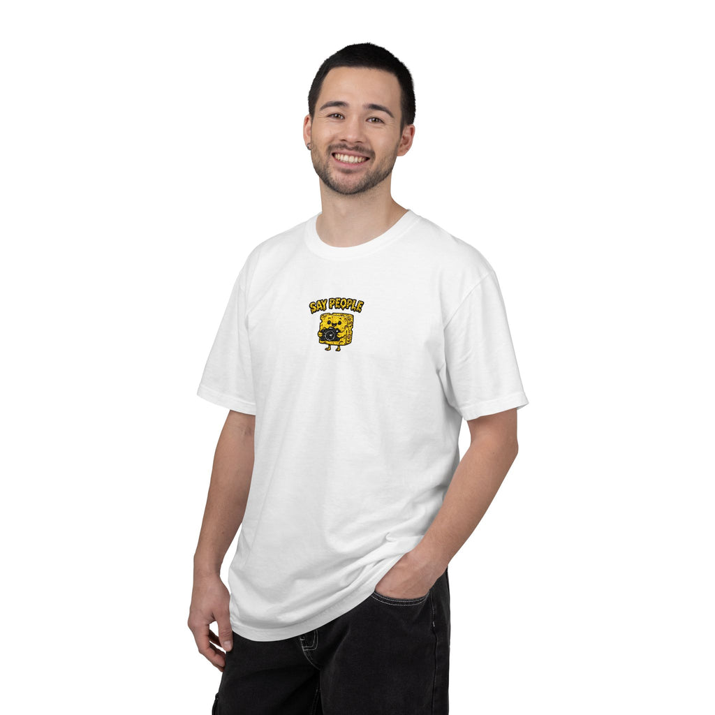Say People Cheese Block Embroidery T-shirt