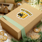 Say People Cheese Camera Sticker — Cute Cheese Character Kiss-Cut Sticker