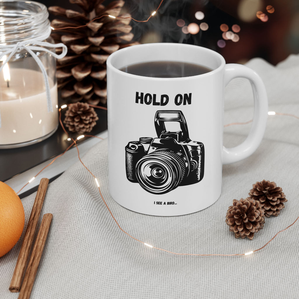 Coffee Camera Mug — Vintage Camera Illustration Ceramic Coffee Cup (11oz, 15oz)