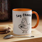 Chicken With Camera Accent Coffee Mug (11, 15oz)
