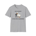 Duck Photographer T‑Shirt — "Just a moment, let me take a quackshot" Cute Animal Photography Tee
