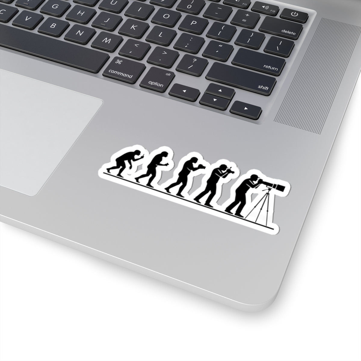 Chicken with Camera Kiss-Cut Sticker — Cute Photographer Chick Sticker for Laptops, Journals, and Gifts
