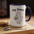 Chicken With Camera Accent Coffee Mug (11, 15oz)