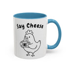 Chicken With Camera Accent Coffee Mug (11, 15oz)