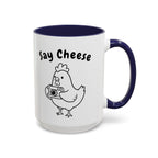 Chicken With Camera Accent Coffee Mug (11, 15oz)