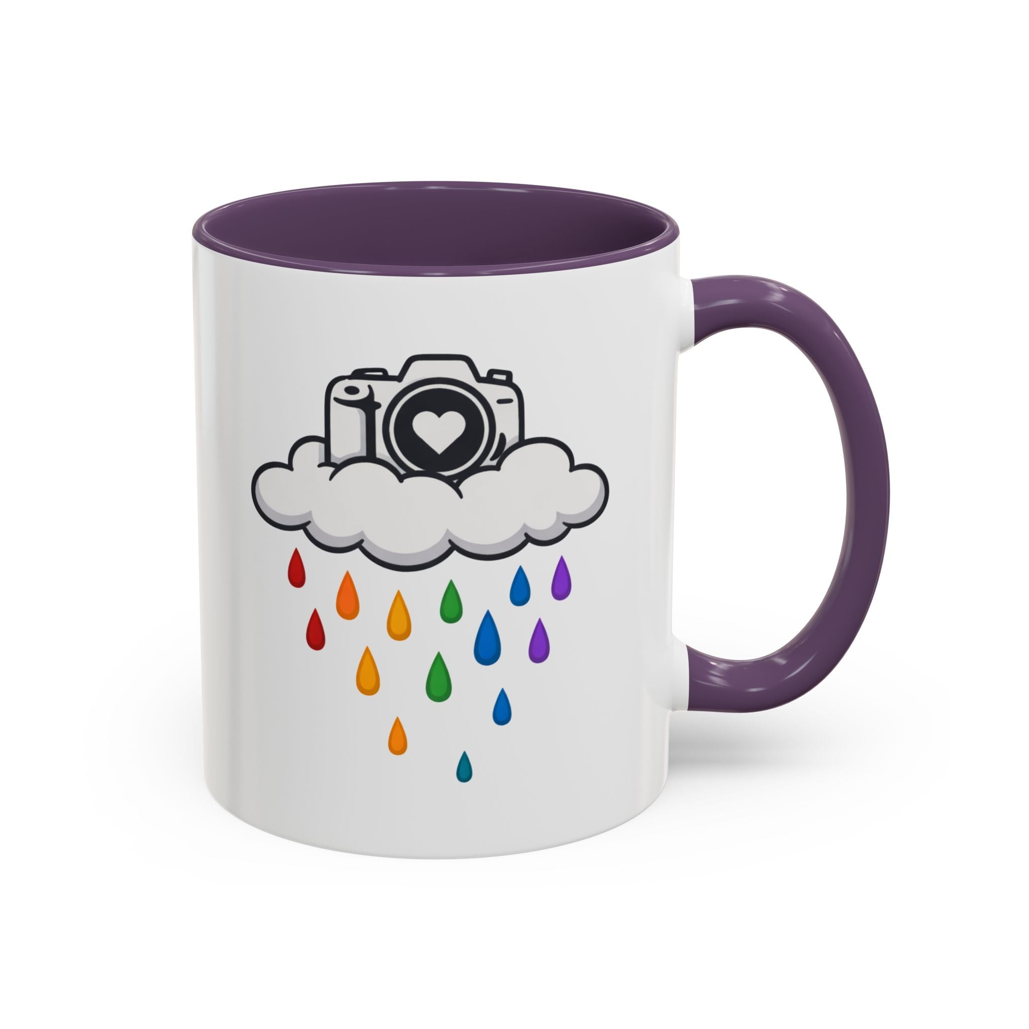 Rainbow Camera Coffee Mug — Photography Lover Accent Mug (11/15oz)