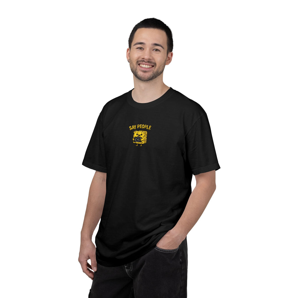 Say People Cheese Block Embroidery T-shirt