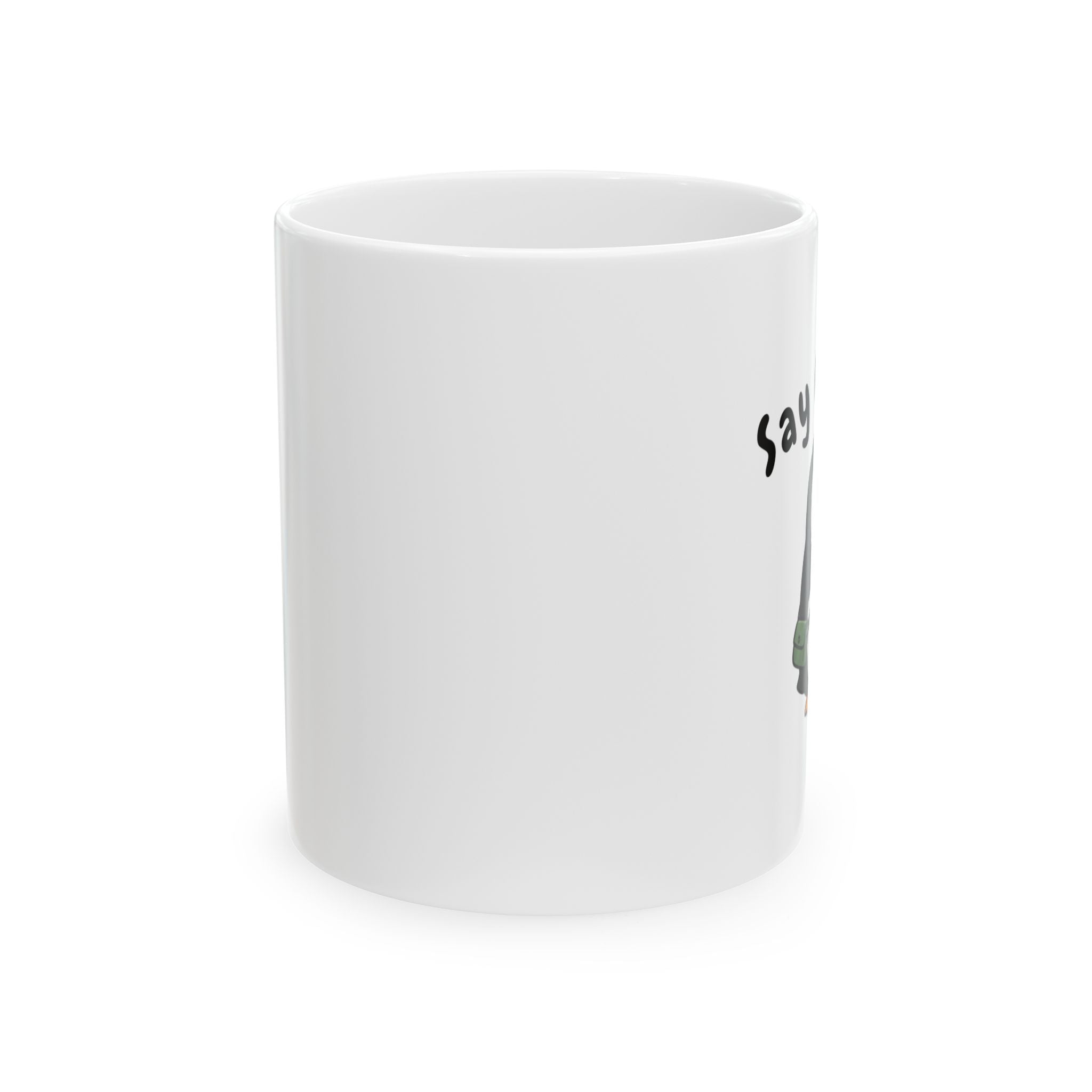 Say Cheese Penguin Ceramic Mug, (11oz, 15oz)